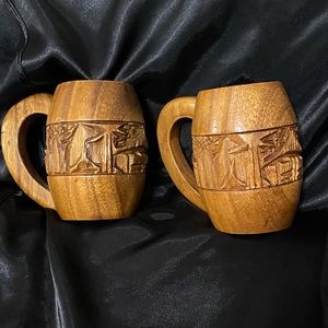 Wooden mugs (hand crafted)